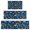 Blue Dinosaurs With-1, variant on Blue Dinosaurs Skeletons Pterosaurs Pattern Kitchen Rugs Sets Of 3,Kitchen Runner Rugs Non Skid Washable,Decorative Kitchen Floor Mats for Kitchen,Sink,Laundry,17"x30"+ 17"x47" + 17"x59"