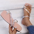 thumbnail image 1 of Nuevas sandalias de verano para mujer, punta cuadrada, fondo plano, diamantes de imitación, sin cordones Wmkox8yii  shjk2587, 1 of 2