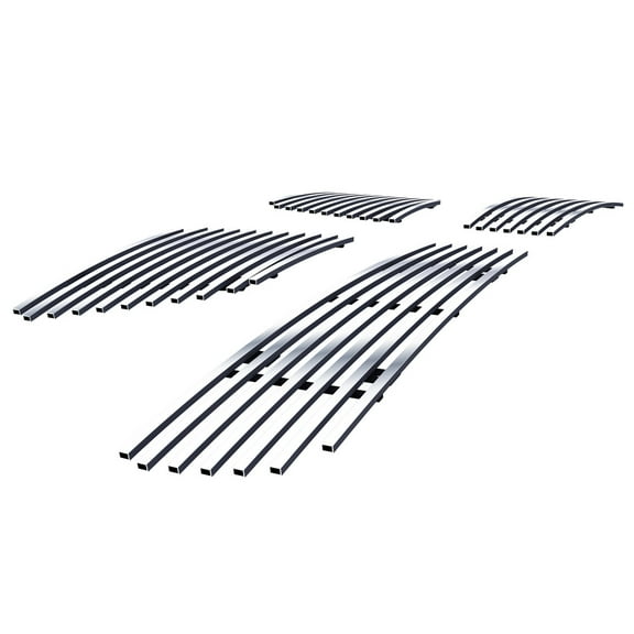 APS Chrome Billet Grille Grill Insert Combo Compatible with Pontiac G8 2008 2009 Main Upper Lower Bumper N19-A39016P