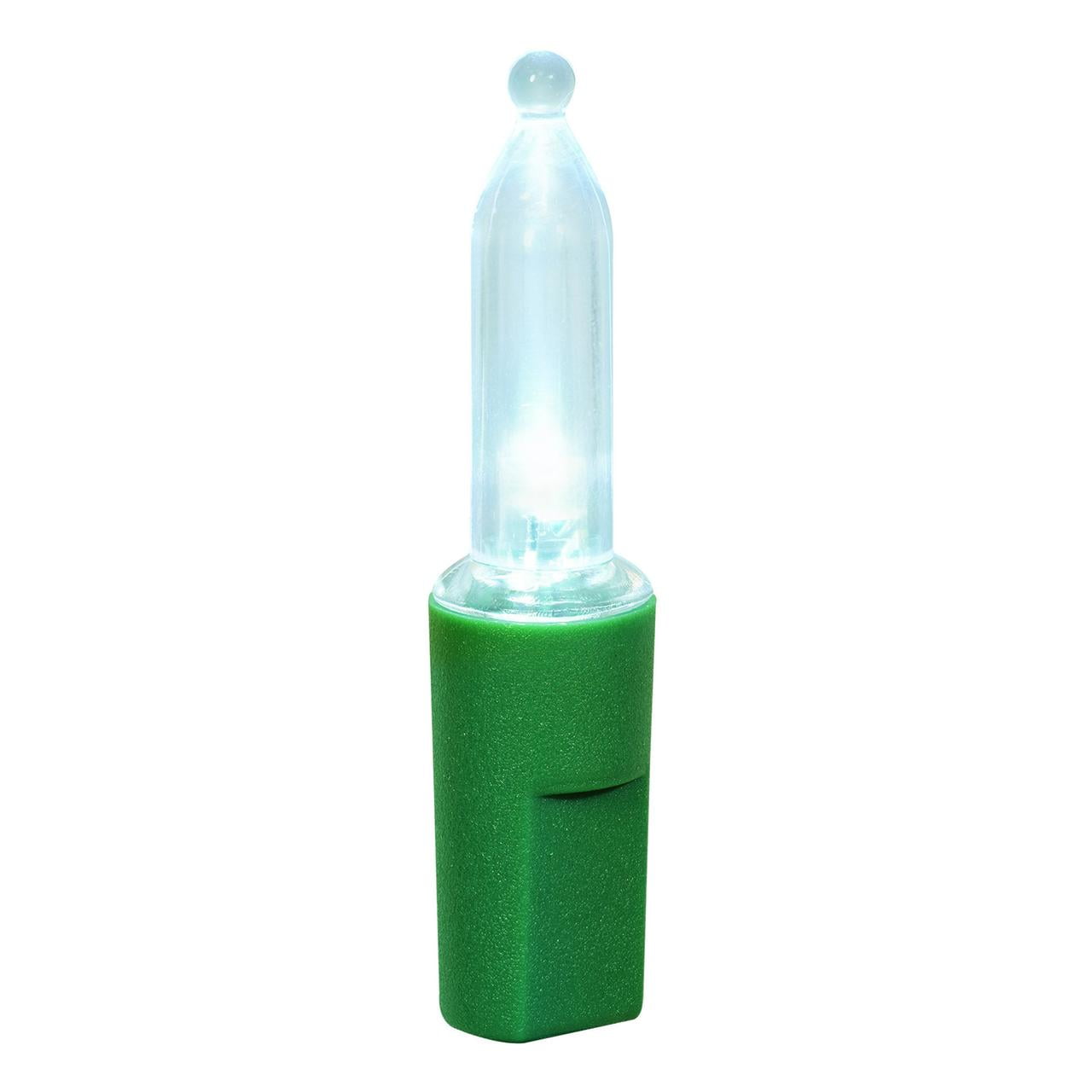 (2 pack) 20-Count Cool White LED Mini Christmas Lights with Green Wire, 7.6', Holiday Time