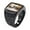 Black Champagne, variant on Women Men's Flower Gemstone Ring Stainless Steel Vintage Diamond Jewelry Black Black Diamond Size 10