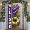 thumbnail image 3 of Purple Crawfish Mardi Gras Banner Colorful Beads Welcome Display Ornate Mask Gold Feathers Crawfish Backdrop for Mardi Gras Party Carnival Celebration New Orleans Event, 3 of 9
