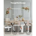 thumbnail image 4 of VEVOR Soporte para Barra de Mesa con Abrazaderas, Ajustable Alto de 330-1066,8 mm y Largo de 711,2-2489,2 mm, Soporte Metálico para Arco de Mesa para Bodas, Cumpleaños, Fiestas, Navidad, Blanco, 4 of 9