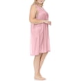 thumbnail image 3 of EZI Nightgowns for Women - Soft & Breathable Satin Night Gowns for Adult Women - Medium to Plus Size Womens Sleep Shirts - Knee-Length Nightgown, 3 of 7