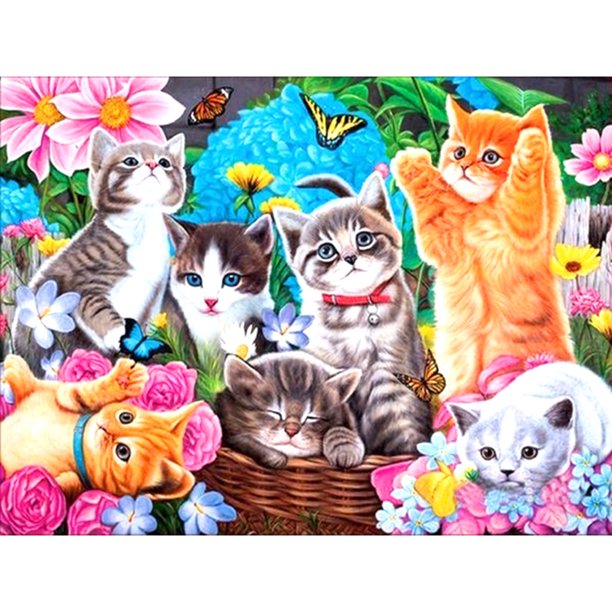 Taladro Pintura Diamante (DE3736) 5D DIY Kit de mosaico de punto de cruz cuadrado completo (Cat05) 20X30cm FLhrweasw Nuevo