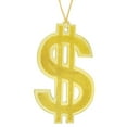 thumbnail image 4 of Skeleteen Hip Hop Gold Necklace - Rapper Dollar Sign Medallion Gangster Golden Chain Costume Bling Jewelry, 4 of 6