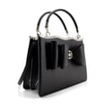 thumbnail image 3 of LIKE DREAMS Vegan Leather Noa Structured Bowtie Crossbody Bag, Black, 3 of 5
