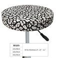 Bar Stool Covers Round black white trendy Leopard AntiSlip Soft