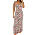 thumbnail image 1 of WRKEKC Beach Dresses for Women Exotic Floral V Neck Spaghetti Strap Open Back Flowy Maxi Lightweight Comfort, 1 of 6