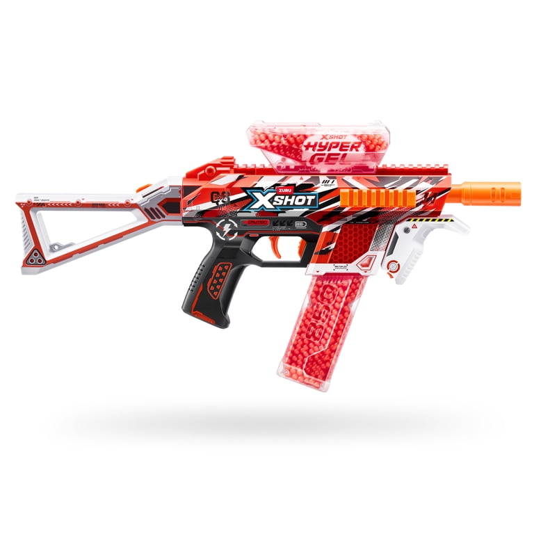 XSHOT Hyper Gel Trace Fire by ZURU Motorized Blaster with 10,000