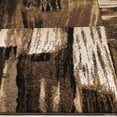 thumbnail image 4 of Allstar Rugs 7' 10" x 10' 0" Chocolate Modern Abstract Themed Polypropylene Area Rug with a Espresso Quad-Directional Weathered Texture Design and Latte Accents. Machine-Made in Turkey., 4 of 7