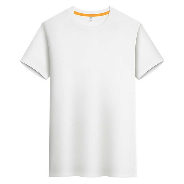 LNWUY Haut Athlétique Décontracté Extensible Séchage Rapide Confort Respirant Manches Courtes Col Rond Blanc P