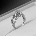 thumbnail image 4 of Anillos para mujer, regalos para mujer, anillo vintage de pug con orejas largas, 4 of 5