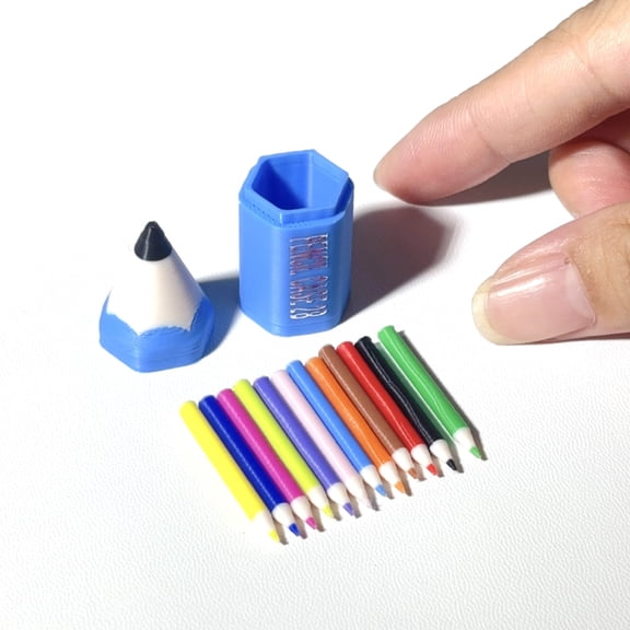Mini Colored Pencil Set, Realistic Tiny Pencils with Mini Storage Case, Cute Dollhouse Accessories, DIY Miniature Scenes Crafting