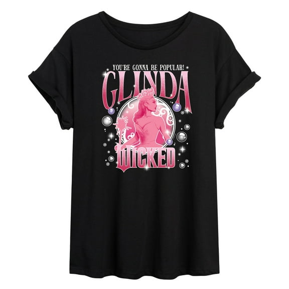 Wicked - Glinda You're Gonna Be Popular - Women's Oversized Graphic T-Shirt