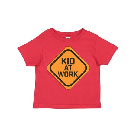 

Inktastic Kid at Work Construction Sign Gift Toddler Boy or Toddler Girl T-Shirt