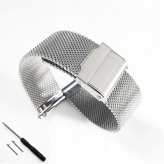 Universal 304 Stainless Steel Metal Watch Band Strap 22mm