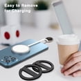 thumbnail image 4 of Compatible with Magsafe Phone Ring Kickstand,Magnetic Aluminum Metal Removable Ring Holder Wireless Charger Lightweight Magnetic Phone Grip Stand for iPhone 14/13/12 Mini,Plus,Pro,Pro Max Black, 4 of 12