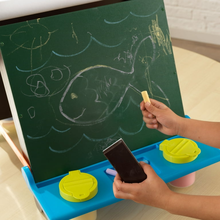 KidKraft Kids Tabletop Easel with Drawing, Blackboard and Whiteboard — All  Things For Kids