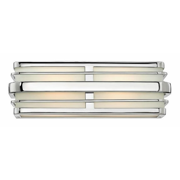 Two Light Bathroom Light Fixture in Transitional-Industrial Style 15.5 inches Wide By 5 inches High-Chrome Finish-Incandescent Lamping Type Bailey