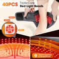 thumbnail image 3 of Ankle Heating Pad with Massage, 2Pcs Cordless Heated Ankle Brace Wrap, 40Pcs 660&600nm Red Light Ankle Massager with 5 Heat & 3 Vibration Settings, NTC Temperature Control, Auto Shut Off, 3 of 12