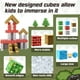 thumbnail image 5 of 100PCS Magnetic Blocks-Build Mine Magnet World Set for Boys & Girls Age 3-5 6-8, STEM Sensory Toys for Toddlers Gifts for 3+ Years Old Girls Boys,1" Magnet Cubes Classroom Must Haves, 5 of 6