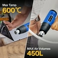 thumbnail image 2 of Bcamelys RFQ0906 2000 Watts Heat Gun, with Two-Speed Adjustable Temperature, Blue, 2 of 7