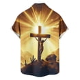 thumbnail image 5 of Yaoyar Mens Casual Holiday Collared Shirts Christian Cross Hawaiian Shirt Funny Short Sleeve Shirts Jesus Button Down Shirt Summer, 5 of 6