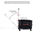 thumbnail image 5 of ELEGX Pet Rolling Carrier with Detachable Wheels Travel Rolling Carrier for Small & Medium Dogs/Cats up 28 Pounds, Collapsible and Breathable(Large Space-Not Airline Approved), 5 of 8