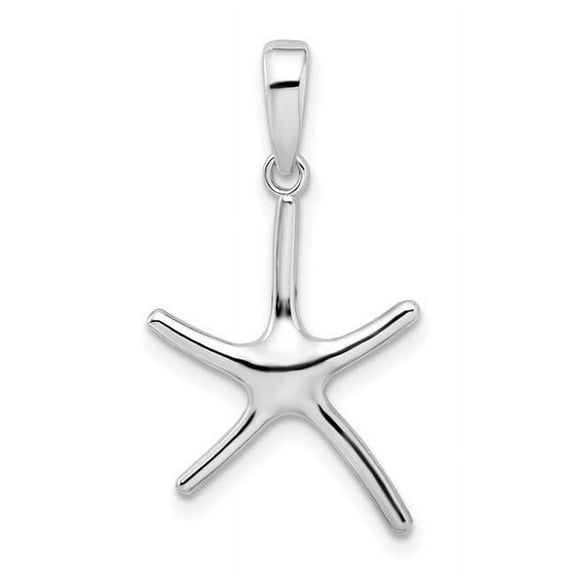 Finest Gold Sterling Silver Polished Starfish Pendant