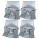 thumbnail image 4 of Caja organizadora de tela no tejida gris, 4 unidades, a prueba de polvo, para dormitorio, 4 of 14