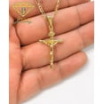 thumbnail image 2 of 14K Gold Filled Pendant Cross 33x18mm Necklace 20” Figaro Link for Men Women - Prime Jewelry 269, 2 of 7