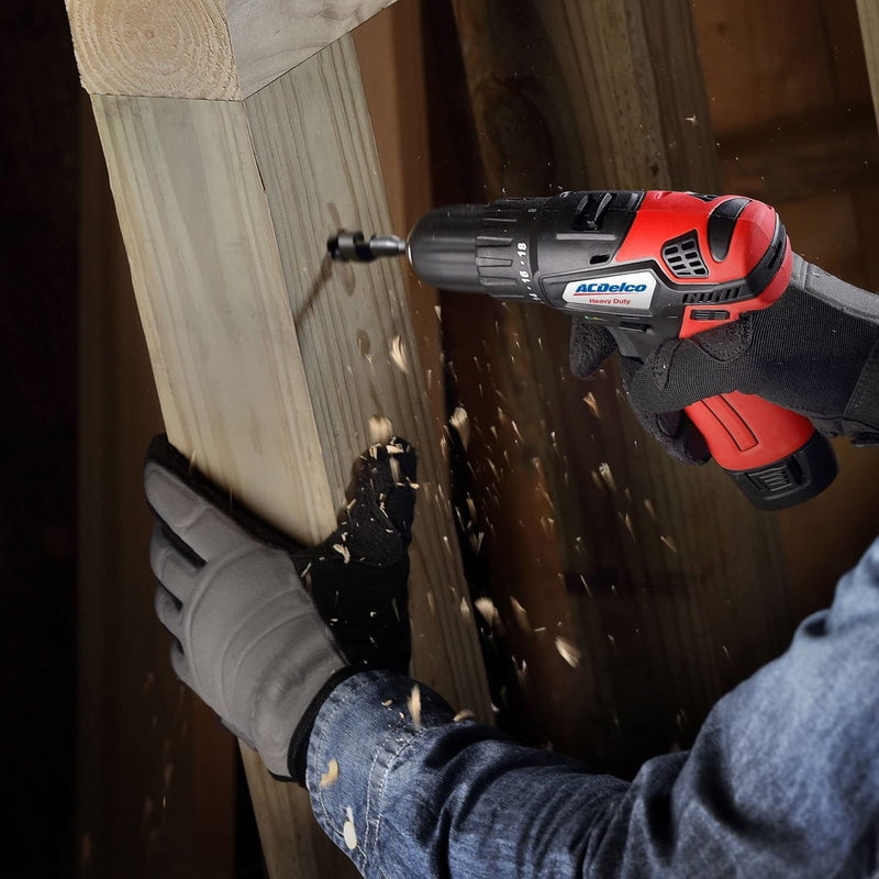 ACDelco ARD12119PSB 12V Cordless Li-ion 3/8” 265 In-lbs. 2 Speed Compact Drill Driver Tool Kit with Brush Sets