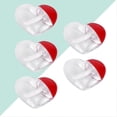 thumbnail image 2 of 5pcs of One Set Heart-shaped Lip Gloss Tube Portable Empty Tube Liquid Lip Stick Tubes Simple Mascara Storage Tubes for Home Travel, 2 of 3