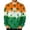 Orange, variant on St. Patrick's Day Long Sleeve Shirts for Men Fashion Letter Clover Print T-Shirt Comfy Casual Crewneck Pullover Holiday Fancy Graphic Tees Red XL