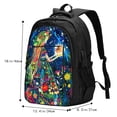 thumbnail image 5 of Daiia Colorful Floral Forest Fairy Pattern USB Charging Backpack for Men and Women, Anti-Theft Backpack,Travel Backpack,School Backpack,College Backpack,Laptop Backpack, 5 of 7