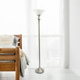 thumbnail image 5 of Lalia Home 71" Classic 1-Light Torchiere Floor Lamp with Marbleized Glass Shade, Brushed Nickel, 5 of 10