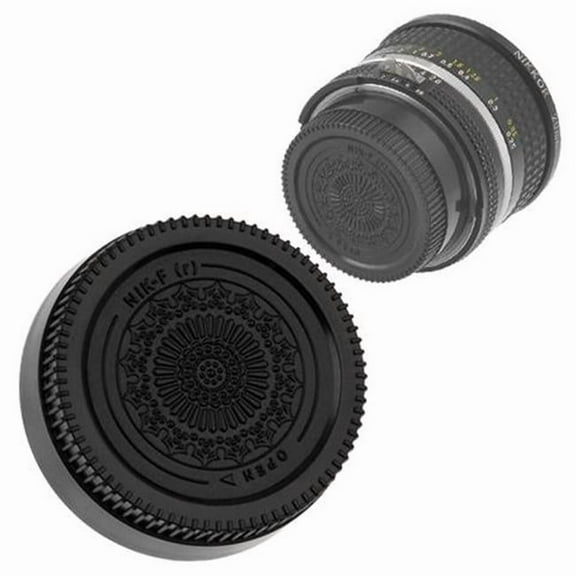Fotodiox Cap-Rear-Nikon-Black Designer Rear Lens Cap for All Nikon & Nikkor F Camera