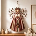 thumbnail image 5 of Luckky Angel Fabric Hanging DIY Kit,HandmadeAngel Ornament Craft Kit,Precut Fabrics & Buttons to Create Layered Wings,Christmas Tree Angel Doll for Rustic Farmhouse Christmas Home Decor, 5 of 8