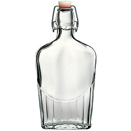 Hip Flask Box Set - Bormioli Rocco Fiaschetta 17 Ounce Glass Pocket Flask, Set of 30