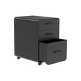 thumbnail image 2 of Monoprice Round Corner 3-Drawer File Cabinet - Black With Lockable Drawer - Workstream Collection, 2 of 6