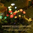 thumbnail image 2 of 2 UNIDS Flores Solares Luces Al Aire Libre 5 Rosas Estacas Decorativas Luces RGB Color LED Paisaje Luces Impermeable Rosa Luz para Camino Pasarela Césped Patio Trasero Seguridad Paisaje Lámpara yeacher estándar, 2 of 6