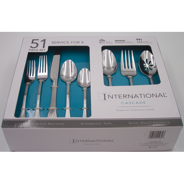 Lifetime Brands International Cascade 51piece Flatware and Serving Set