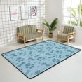 thumbnail image 4 of FREEAM Soft Rug Large Area Rugs, Teal Dog Paw Prints Comfortable Indoor Carpet, Baby Play Mat for Living Room Bedroom Nursery Home Decor Floor Mat 63x48inch, 4 of 6