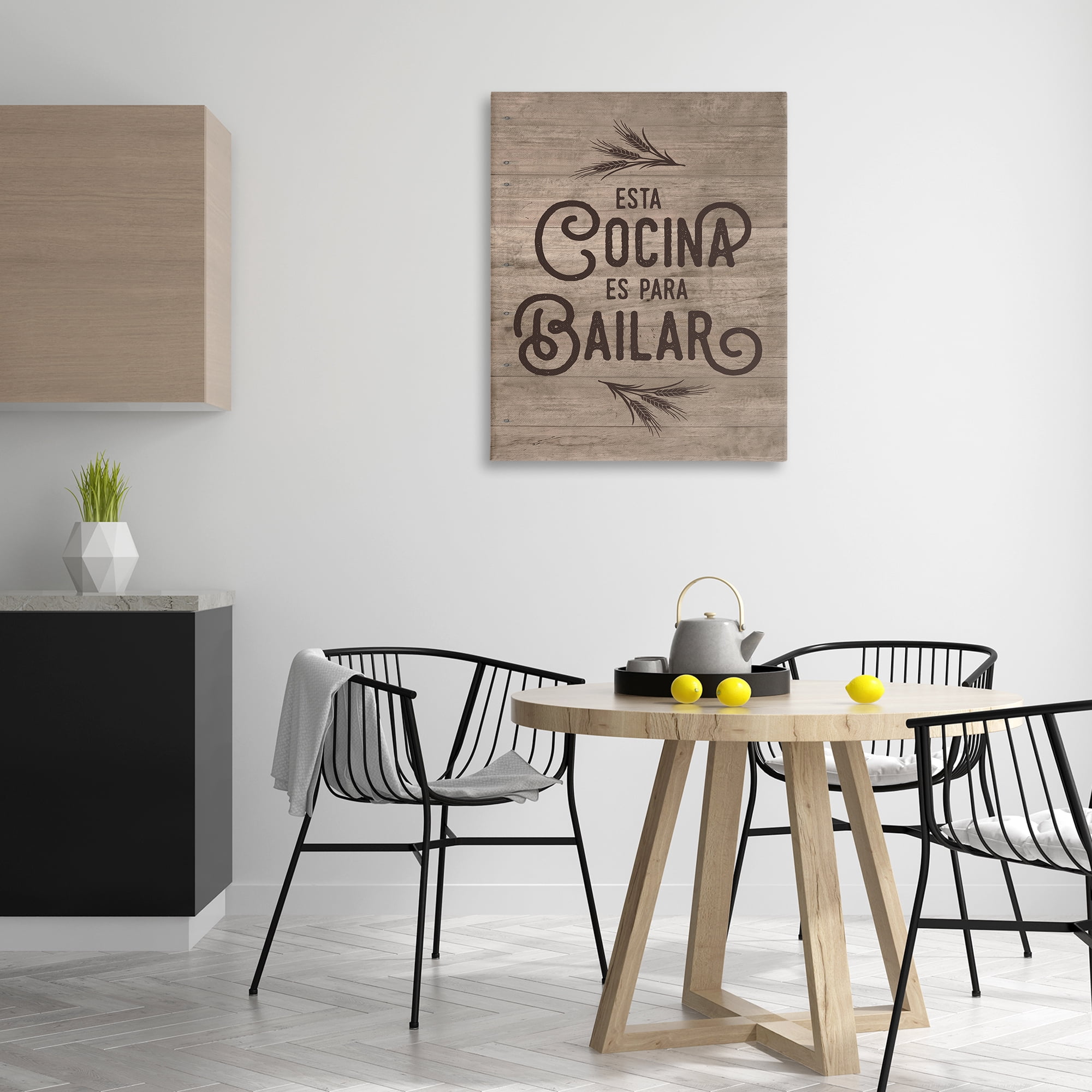 Stupell Industries Cocina Para Bailar Inspirational Quotes & Sayings Painting Wrapped Canvas Art Print Wall Art, 30 x 40
