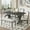 3: Beige+Grey, variant on Harper & Bright Designs 6 Pieces Retro Dining Set, Rectangular Table Set with Stable Trapezoidal Table Base and 4 Upholstered Chairs and 1 Bench for Dining Room, Gray