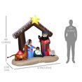 thumbnail image 3 of HOMCOM 6ft Christmas Nativity Bible Arch Inflatable Decor Holiday Decor, 3 of 10
