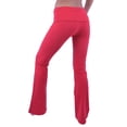 thumbnail image 2 of Vivian's Fashions Yoga Pants - Extra Long, Misses Size (Red, 1X), 2 of 3