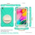 thumbnail image 6 of KIQ Samsung Galaxy Tab A 8.0 Case 2019 Model T290/T295, Heavy Duty Military Shockproof Case for Samsung Galaxy Tab A 8.0 SM-T290 SM-T295 SM-T297 - Mint Green, 6 of 8