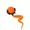 Orange, variant on Automatic Rolling Cat Toy Ball with Simulation Tail, 360° Rotatable Dual-Speed Interactive Robot Ball, Durable Plastic Entertainment Toy for All Indoor Cats
